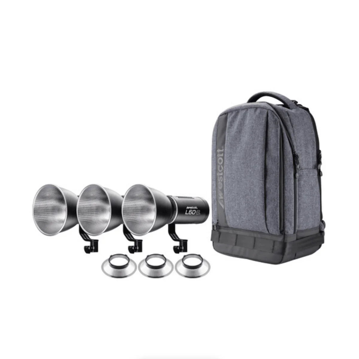 Westcott L60-B COB Bi-Color LED 3-Light Backpack Kit at PROCAM | procam.com