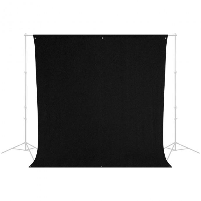 Westcott Wrinkle-Resistant Backdrop - Rich Black (9' x 10') | PROCAM