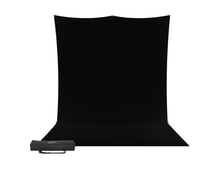 Westcott X-Drop Pro Fabric Backdrop Sweep Kit (Rich Black, 8 x 13') | PROCAM