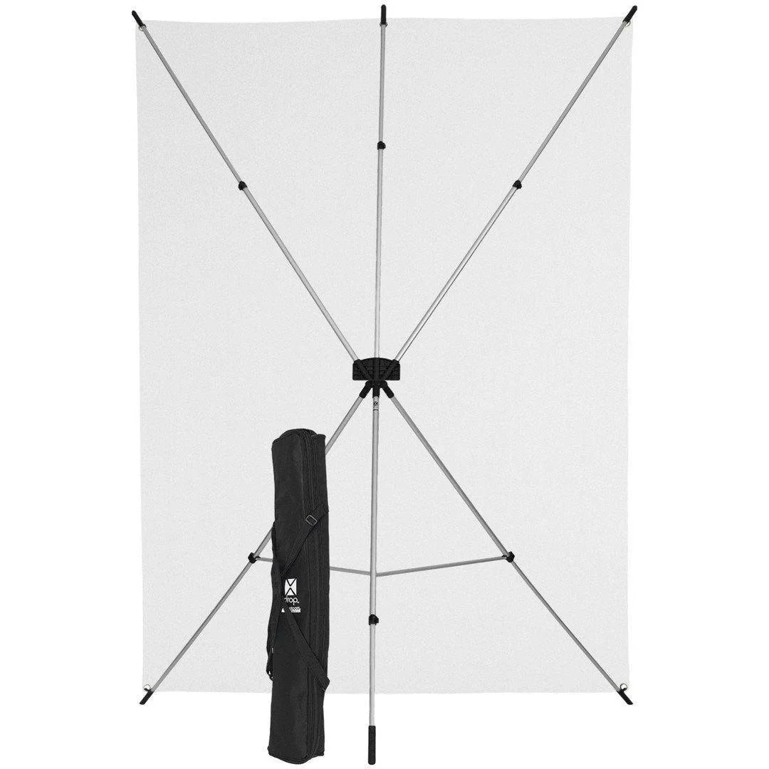 Westcott X-Drop Wrinkle-Resistant Backdrop Kit - High-Key White (5' x 7') at PROCAM | procam.com