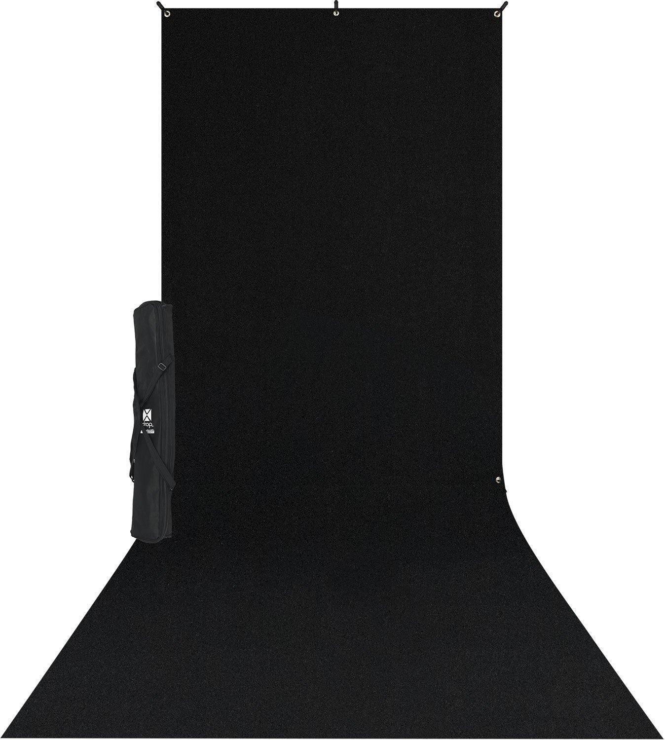 Westcott X-Drop Wrinkle-Resistant Backdrop Kit - Rich Black Sweep (5' x 12') at PROCAM | procam.com