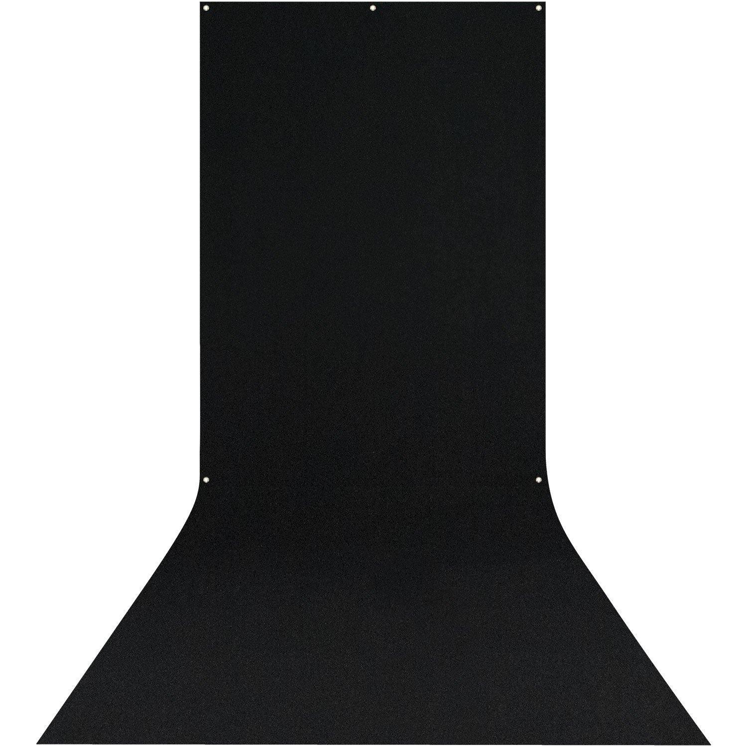 Westcott X-Drop Wrinkle-Resistant Backdrop - Rich Black Sweep (5' x 12') at PROCAM | procam.com