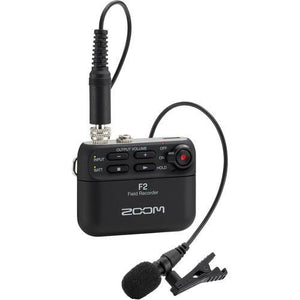 Zoom F2 Ultracompact Portable Field Recorder with Lavalier Microphone | PROCAM