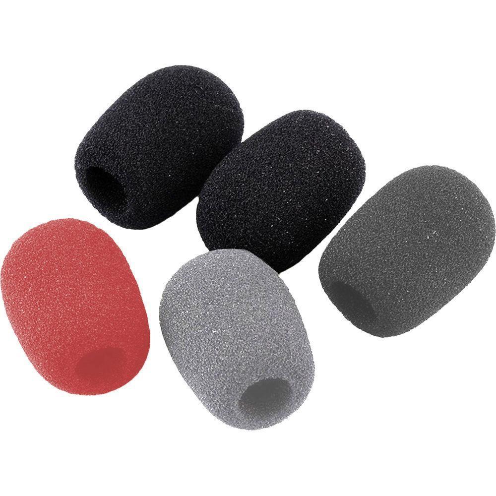 Zoom WSL-1 Windscreens for LMF-2 Lavalier Microphone (Black/Red/Gray, 5-Pack) at PROCAM | procam.com